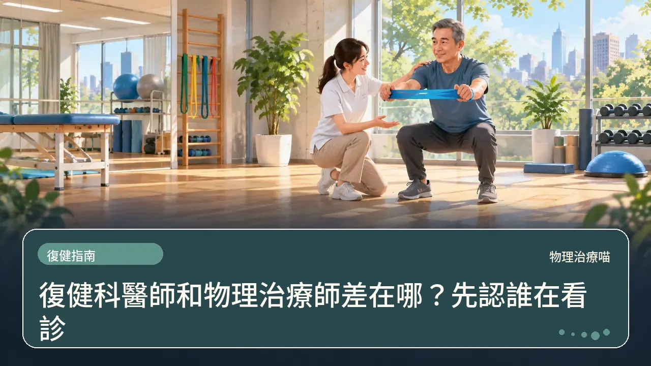 復健科醫師和物理治療師差在哪?先認誰在看診主題插畫